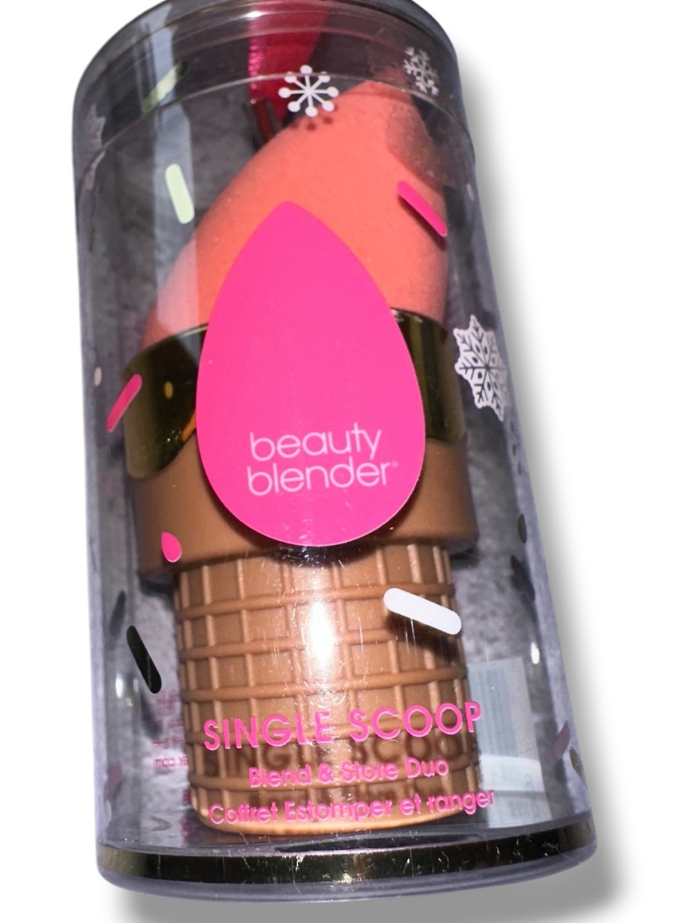 beautyblender Pink and Peach Single Scoop Blend & Store Duo NIB Sephora Gifts